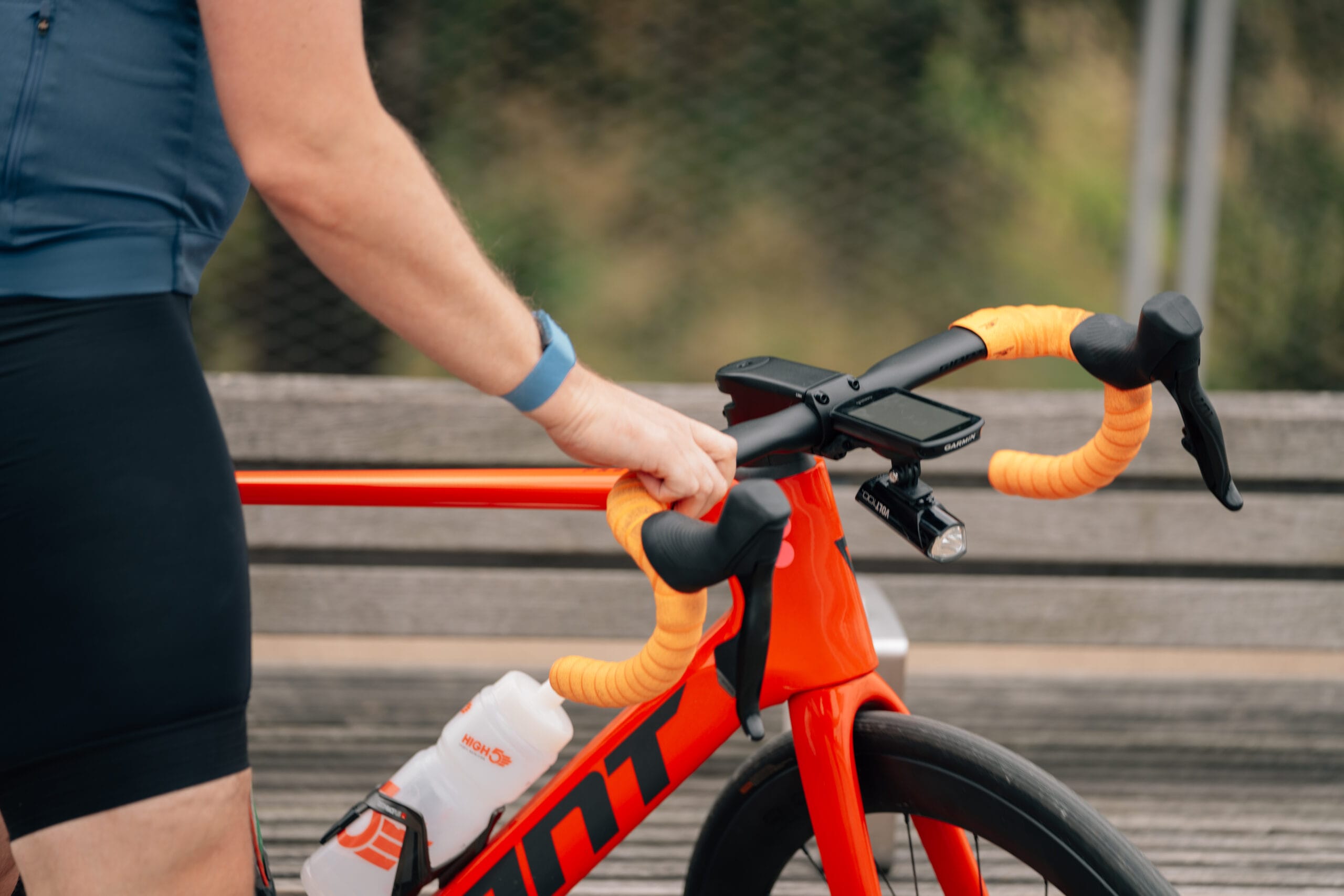 close up of bike handle bars