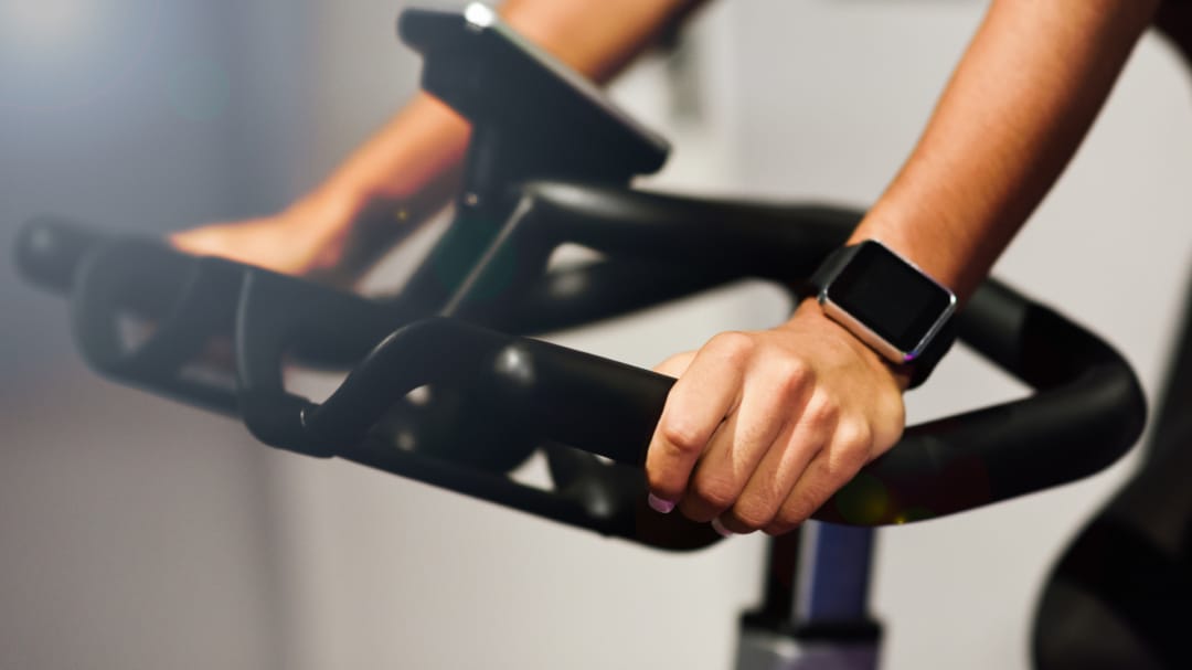 close up on hands on a cycle